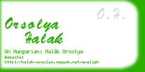 orsolya halak business card